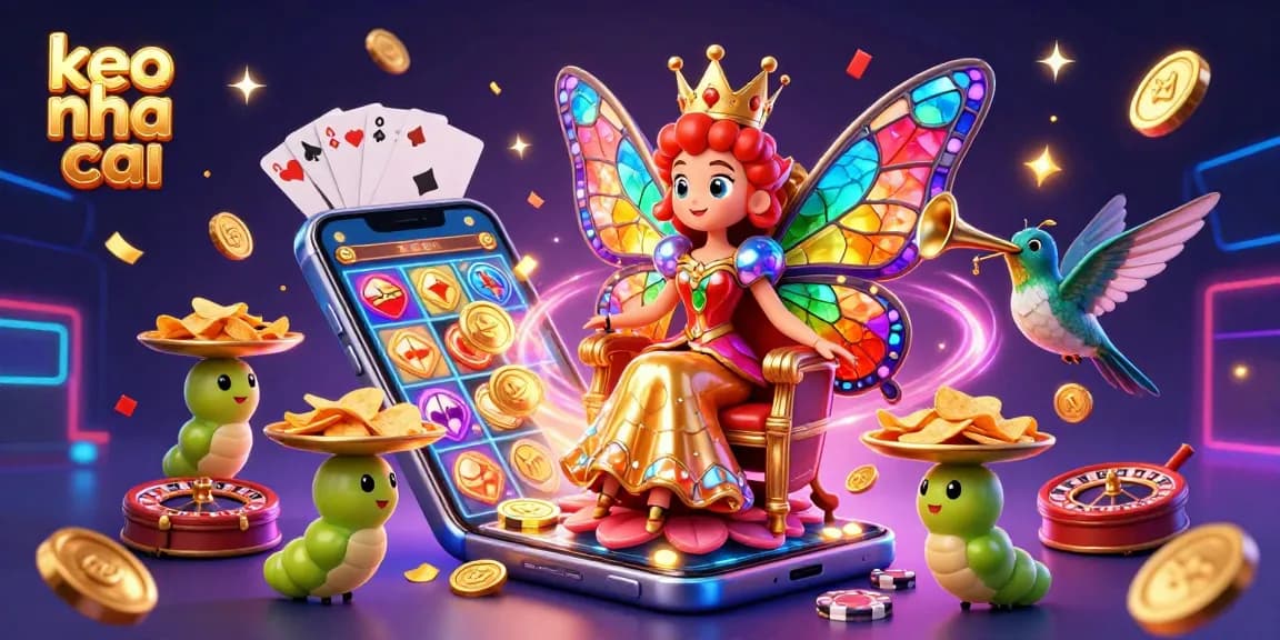 Bet on keo nha cai with the vibrant energies of cartoon characters in an enchanted casino scene.
