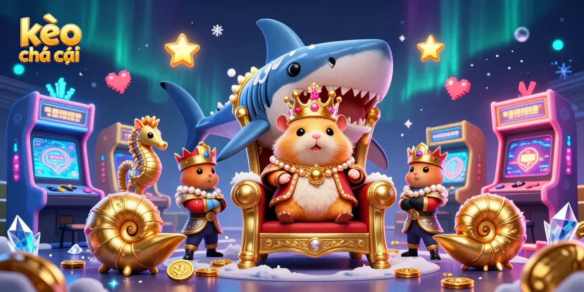 Engage with kèo nhà cái betting insights as the golden hamster king rules over a vibrant 3D casino realm.