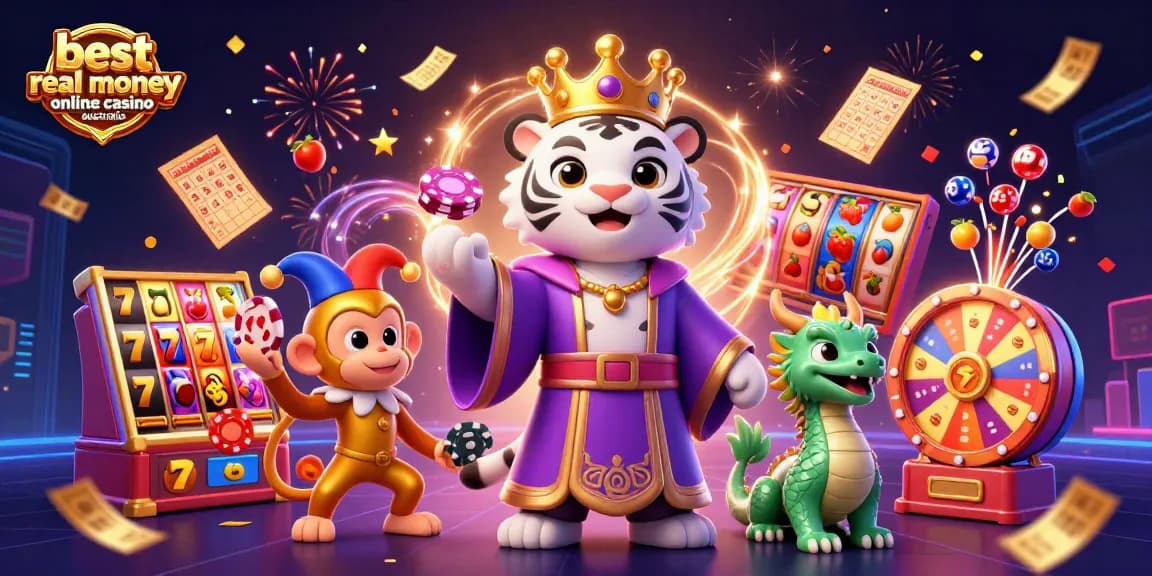 Experience the thrill at the best real money online casino australia with vibrant characters and dynamic elements.