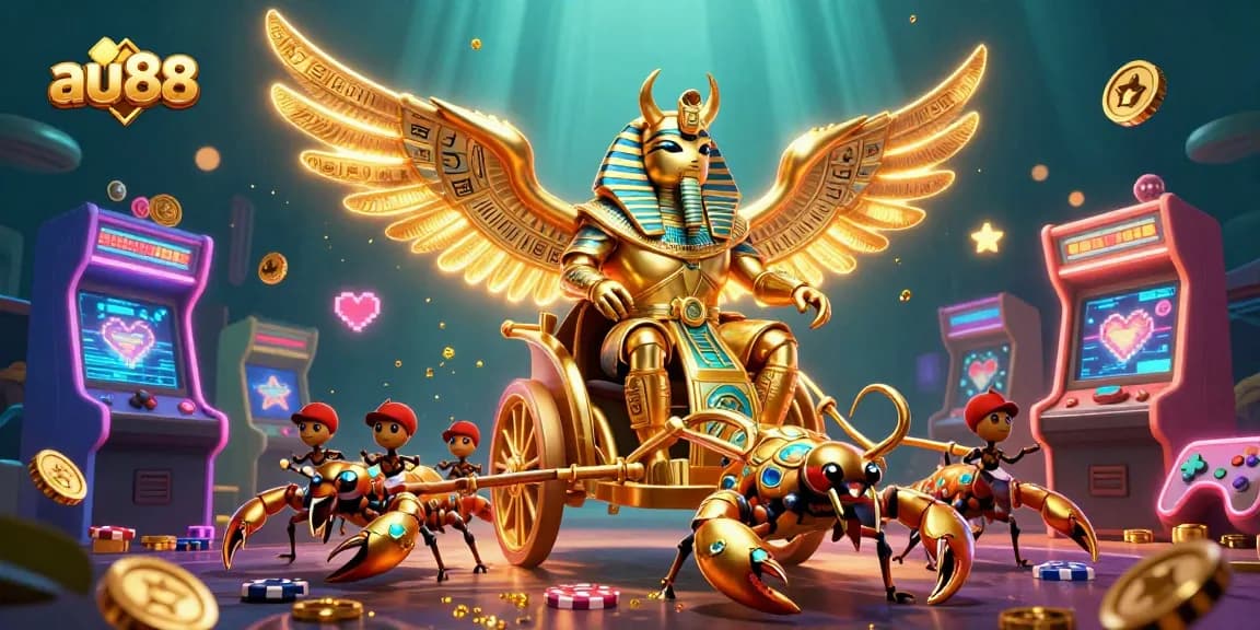 Engage in thrilling gaming adventures with au88 featuring vibrant characters, casino elements, and a dynamic atmosphere.