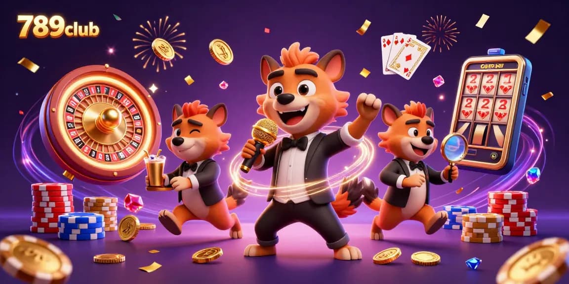 Experience the fun at 789club casino with an entertaining hyena comedy scene full of gaming excitement.