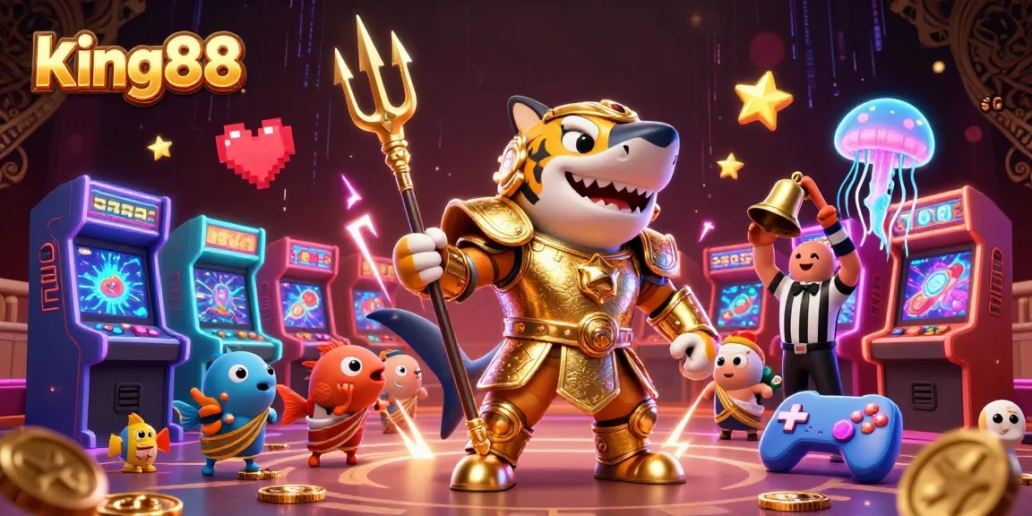 Experience the vibrant excitement of king88 with dynamic casino gaming elements in 3D.