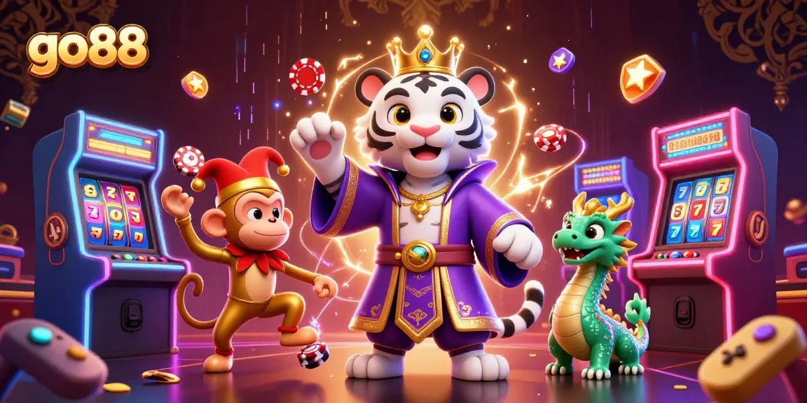 Engage with thrilling go88 casino gameplay featuring iconic characters and vibrant game elements in a dynamic 3D scene.