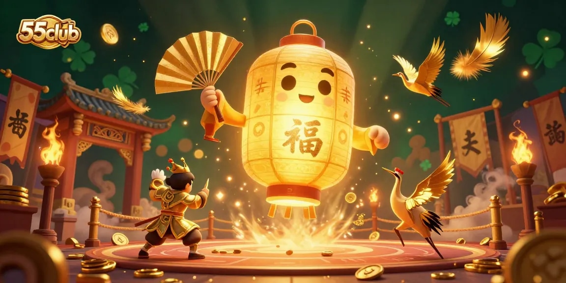 Engage with thrilling 55club gameplay featuring vibrant characters and casino elements.