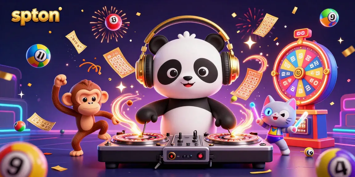 Menghadirkan sensasi kasino dengan spton melalui DJ panda energik dan karakter lucu dalam perayaan permainan.