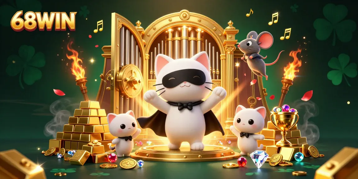 Engage with 68WIN's casino magic featuring a captivating 3D illustration of gaming adventures.