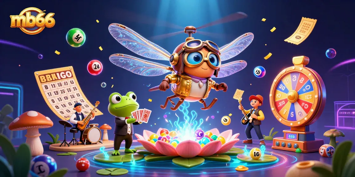 Experience thrilling games with mb66 as a frog croupier deals cards under vibrant lights.