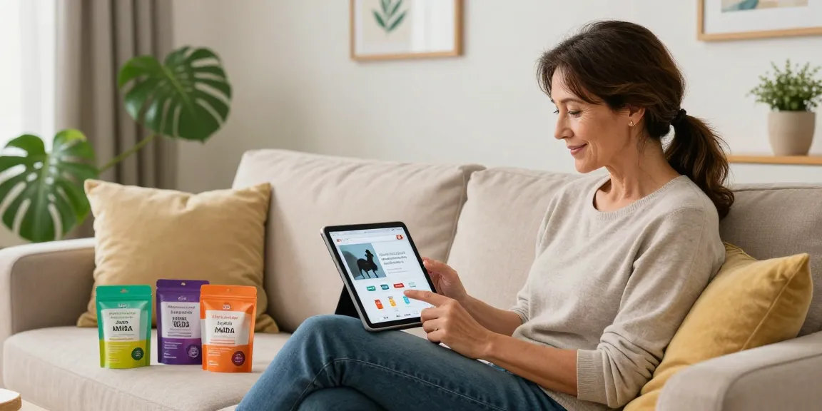 Discover crystal MDMA online in a cozy home shopping scene with wellness products and vibrant decor.