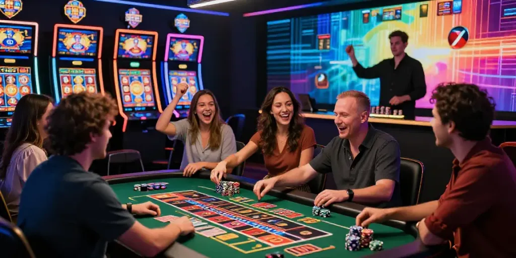 Engaging live casino players immersively experiencing Daftar Dewalive online gaming.