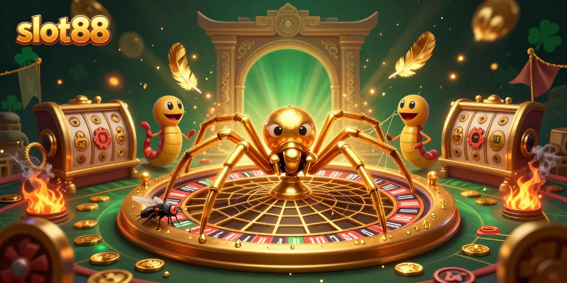 Engage with slot88's thrilling golden web as players spin for jackpots in an immersive casino world.