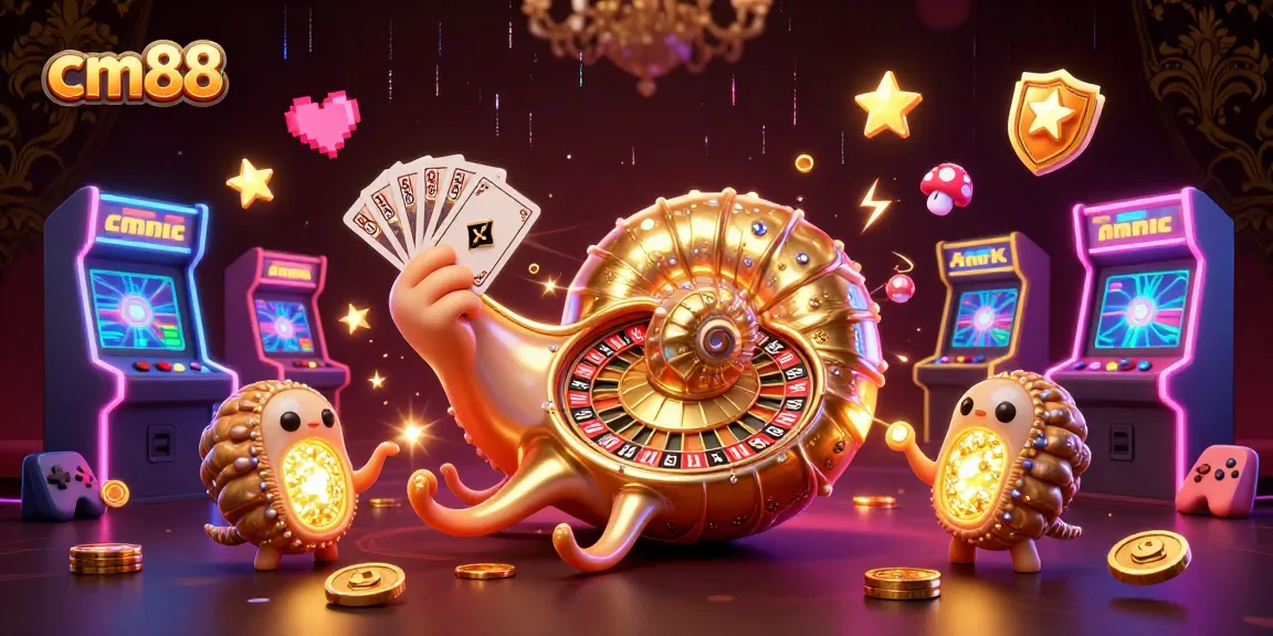 Experience thrilling gameplay at cm88 with a 3D illustration of a magical casino scene.