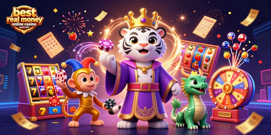 Experience the thrill at the best real money online casino australia with vibrant characters and dynamic elements.