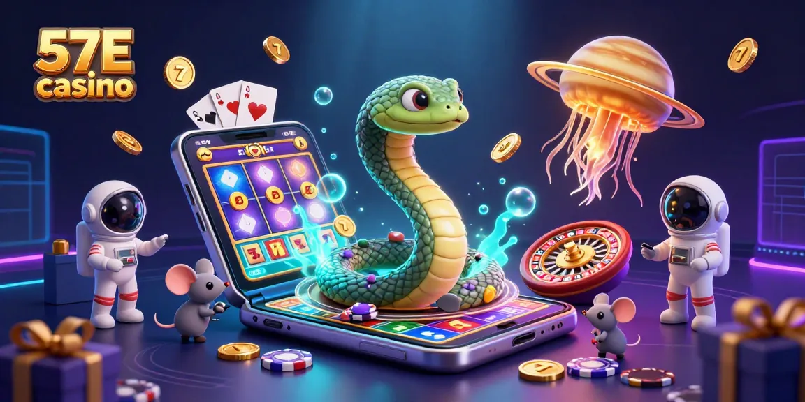 Engage in thrilling gameplay at 57E casino with a vibrant cosmic scene showcasing exciting betting elements.